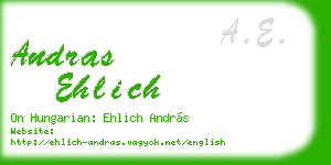andras ehlich business card